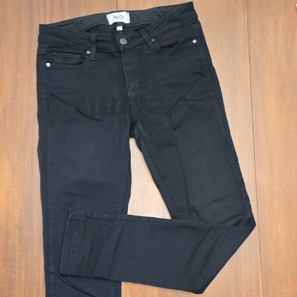 PAIGE Women's 27 Black Jeans Skyline Skinny Stretch - Picture 1 of 8